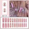 Europe and the United States wear nail flowers burst broken diamond French matte nail art fashion fake nail patch wear nail piece finished product