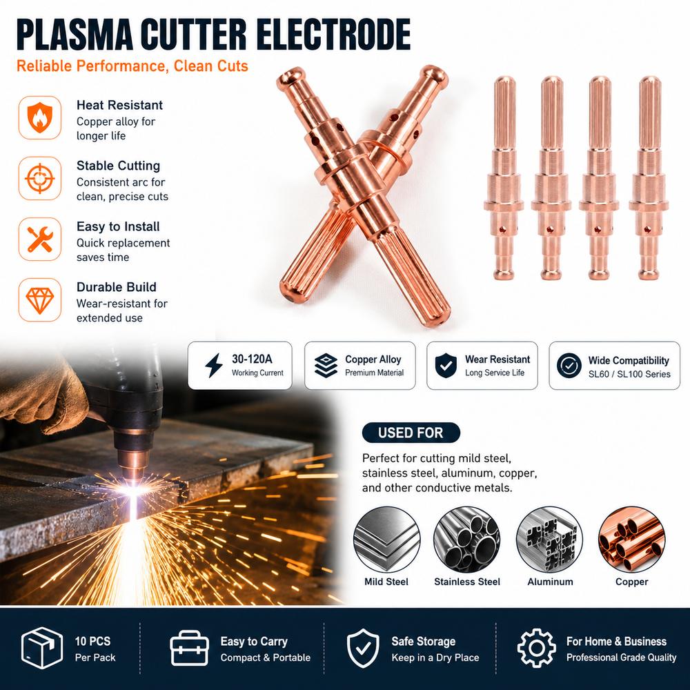 Replacement Parts Plasma Cutter Electrode Plasma Torch Nozzle Cutting Equipment Accessories