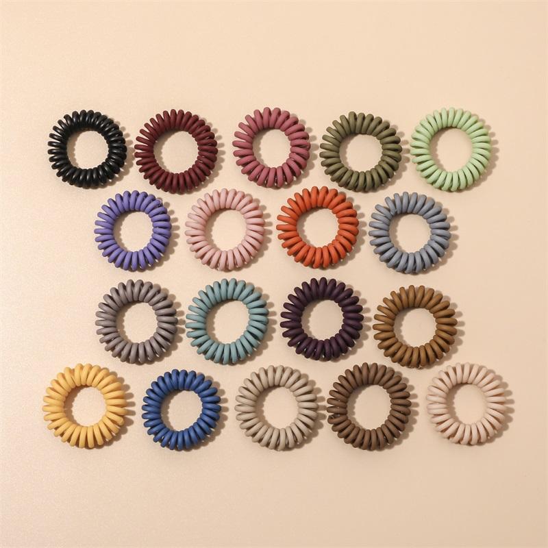 3pcs Hair Tie Women Multicolor Elastic Hair Band Spiral High Elasticity Telephone Wire Gum for Hair Rubber Band Hair Accessories