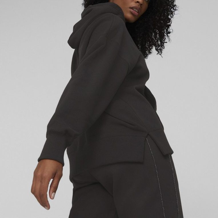 Puma Collaboration Logo Design Casual Loose Hoodie Long Sleeve Sweatshirt Women Sweatshirt Black 622250-01