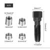 Spark Plug Thread Repair Kit, Akozon 5Pcs Carbon Steel Spark Plug Re-thread Tap Tools with Inserts for 14mm Sparking Plugs Repair