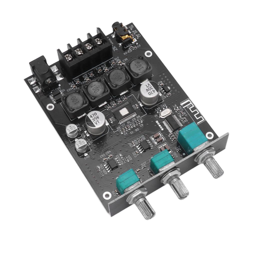 Bluetooth 5.0 Audio Amplifier Module Treble Bass Control Power AMP Board for Passive Speaker 50W+50W DC9‑24V