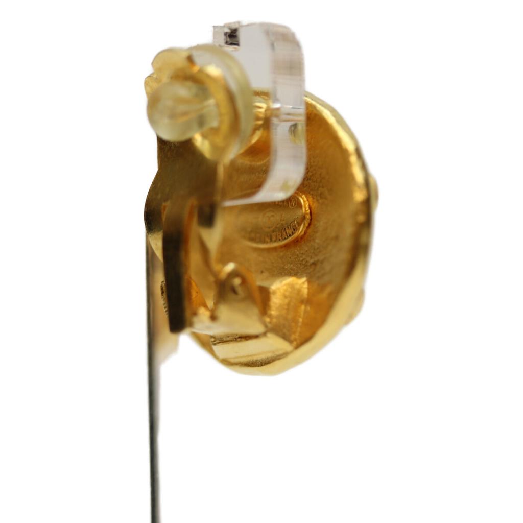 Chanel 97A CC Logos Punkt Runde Ohrringe Ohrring goldGebraucht