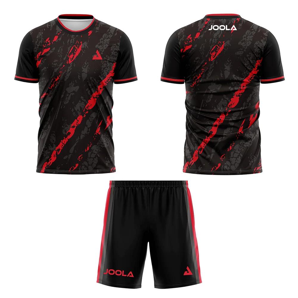 3D Herren Schnelltrocknende Sportbekleidung, Shorts-Set, Outdoor-Sportbekleidung, Badminton-Sportbekleidung, Tischtennis Kurzarm-Trainingsanzug 5XL black