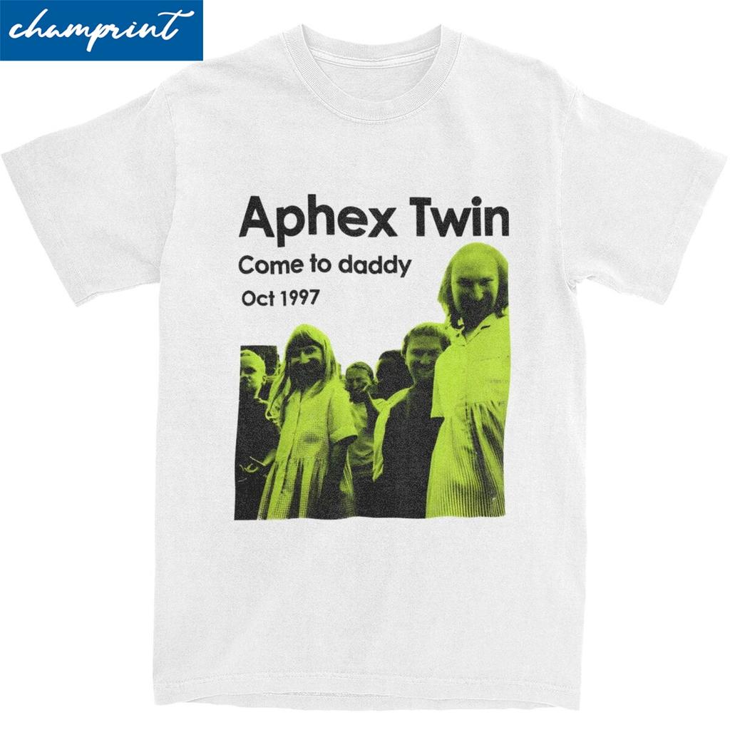 Aphex Twin Come To Daddy T Shirts Unisex Womens Pure Cotton Fun TShirts O Neck Tees Short Sleeve Tops Unique
