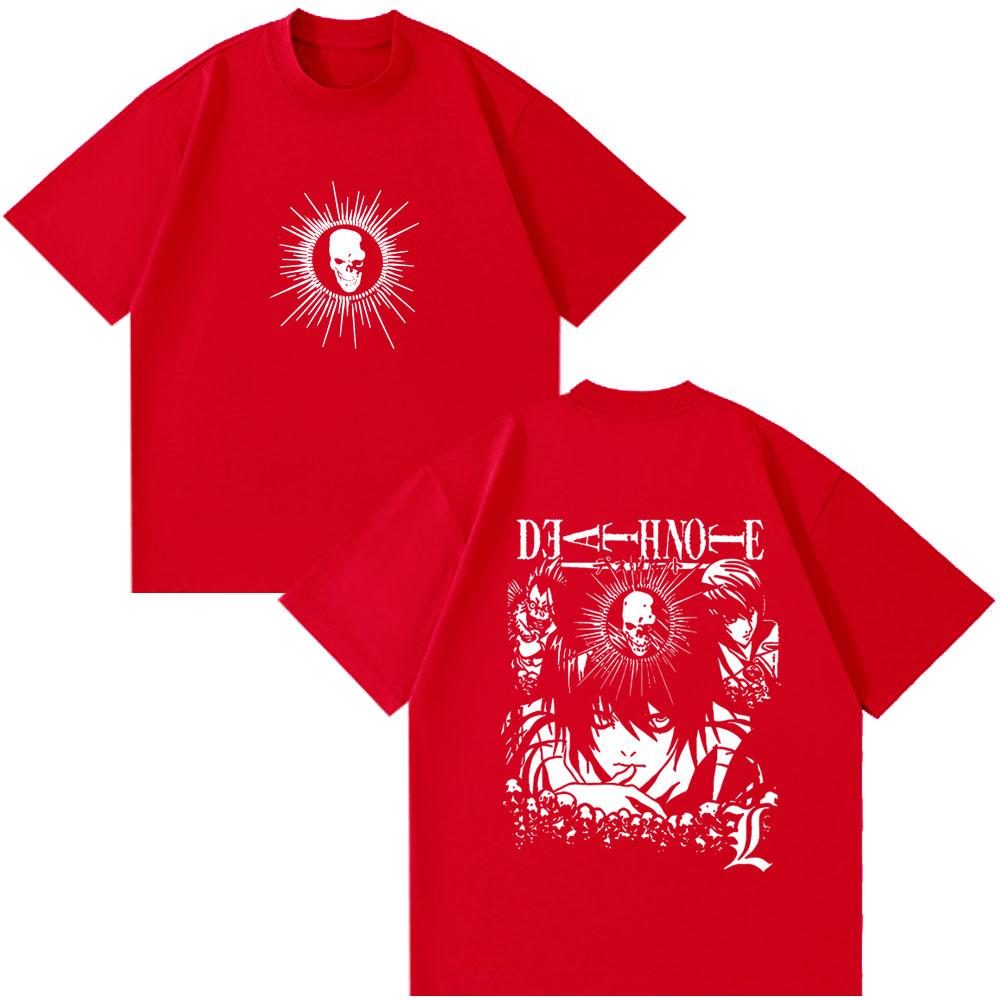 Anime Death Note Ryuk Yagami Light L·Lawliet T Shirts Unisex Women Cotton Tee Tops Fashion Short Sleeve T-shirts Summer Streetwears S