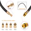 0-300PSI Engine Compression Tester Kit Engine Compression Tester, 8PCS Engine Cylinder Pressure Gauge for Petrol Gas Engine Test