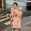 Autumn Winter Thicken Warm Parka Women Casual Sweety Solid Color Big Pocket Loose Hooded Coat Jackets Outwear