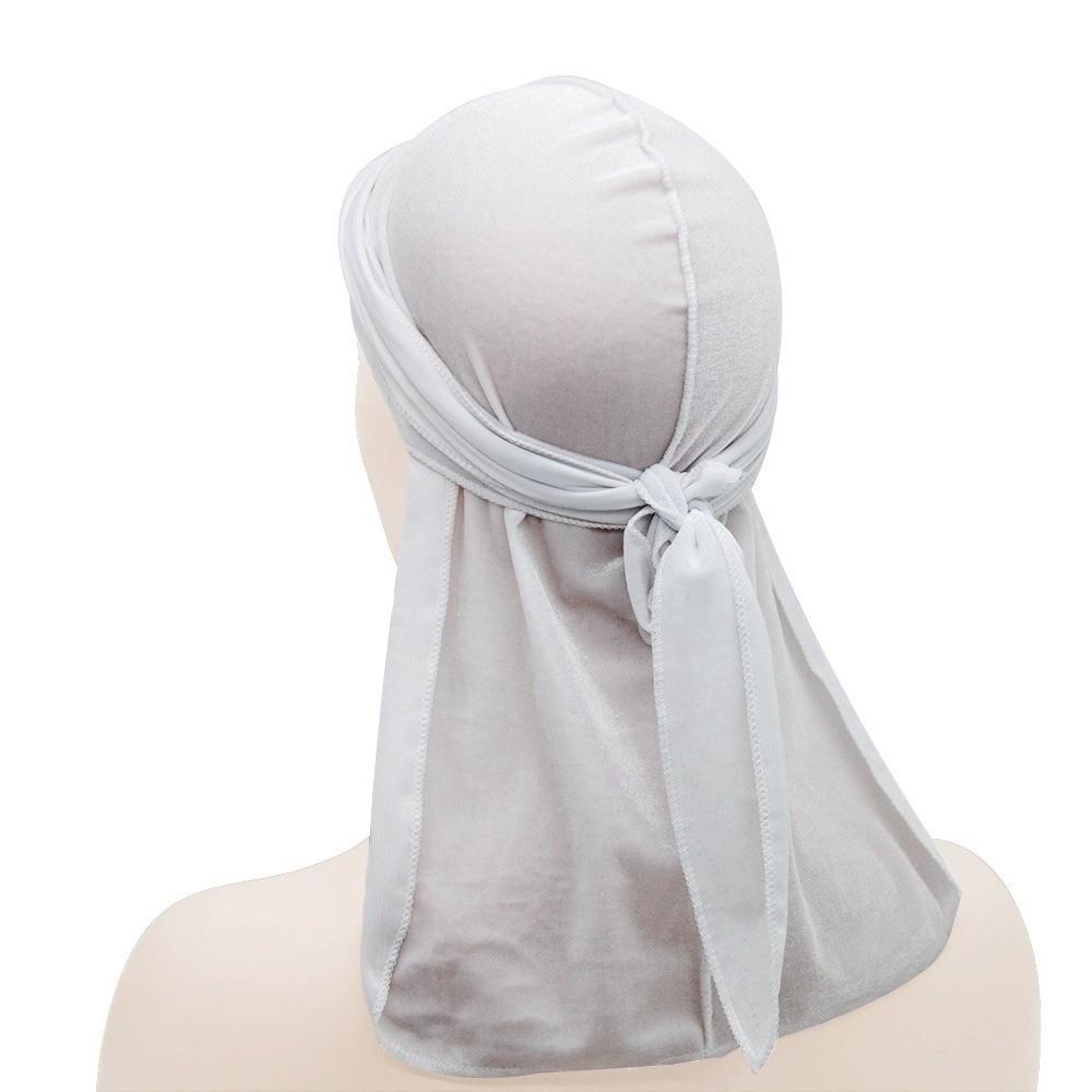 Long Tail Durags Caps Velvet Head Wrap New Bandana Beanie  Unisex