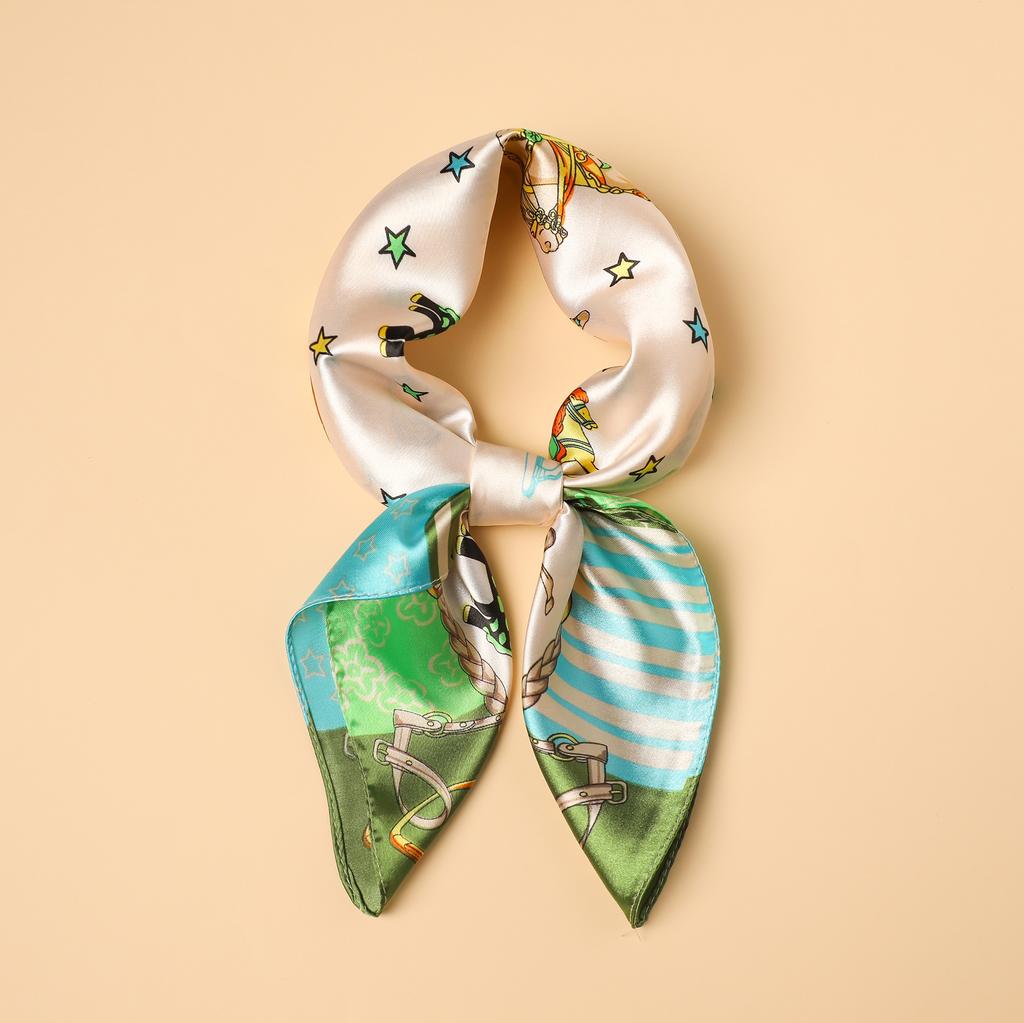 Luxury Leopard Print Print Female Silk Neck Scarf Square Hair Scarves Foulard Head Band Shawls Wraps Neckerchief Bandana Women