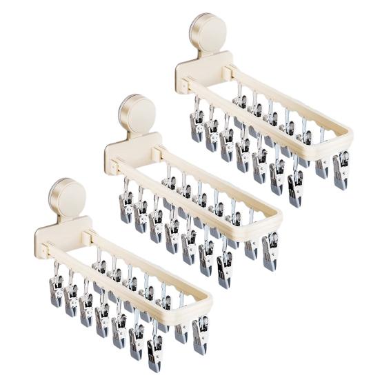 1/2/3 ks Sušák na prádlo s přísavkami Věšáky na ponožky Silná nosnost Skládací design Snadná instalace Stojan na oblečení Nástěnné Klipy na ponožky