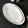 14-inch Ginkgo Flower Dan Ceramic Fish Plate Set