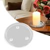 Round Clear Glass Candle Plate Versatile Candle Tray Fruit Dish for Dining Table Centerpiece Fine Workmanship Accessories