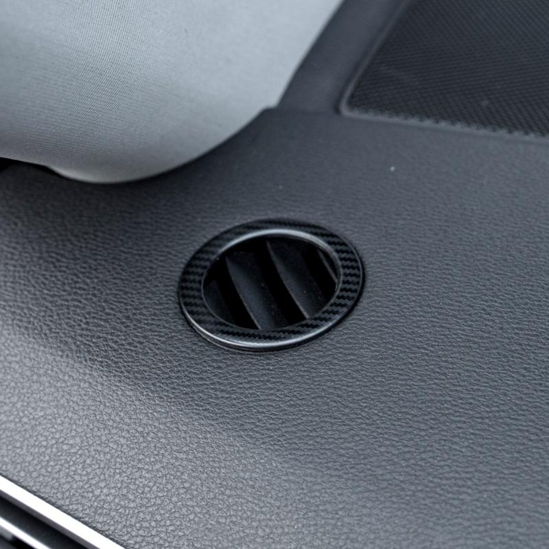 Carbon Color Car Dashboard Air Condition Outlet Circle Frame Trim For Mercedes Benz E Class W212 2009-2015 Interior Accessories