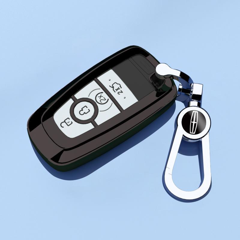 Elegant Black Knight Key Case for Lincoln Aviator 20-22: Premium Protective Hanging Shell Bag