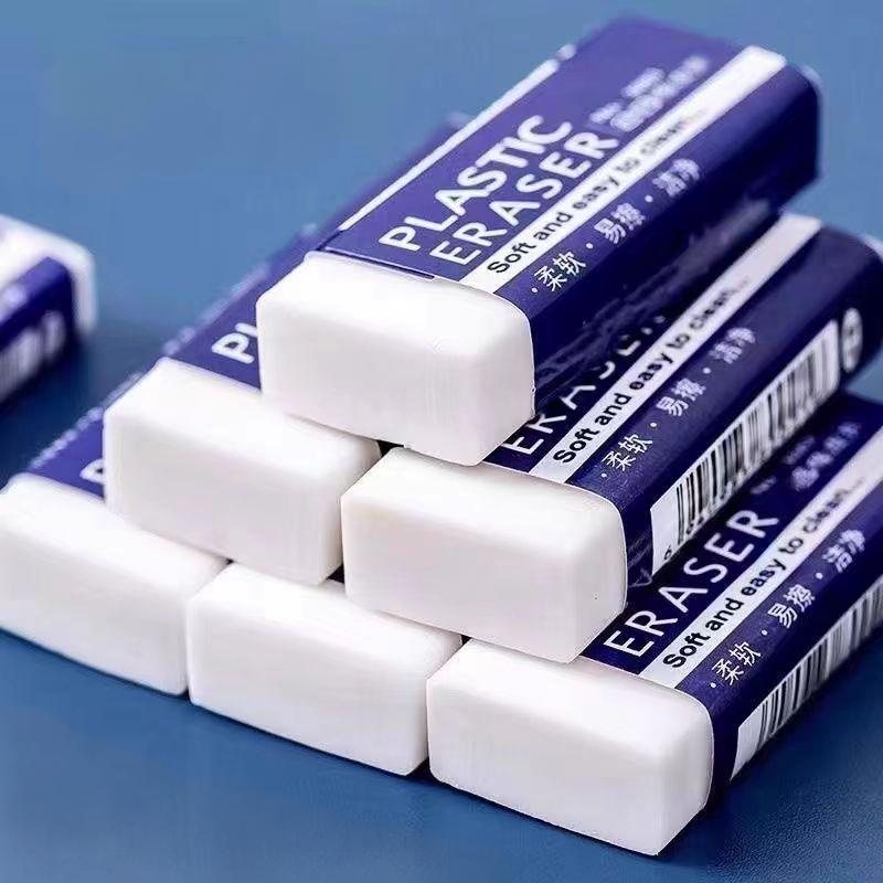 White PVC Erasers 10pcs, student drawing tools for school sketching, painting, art, home and office use
