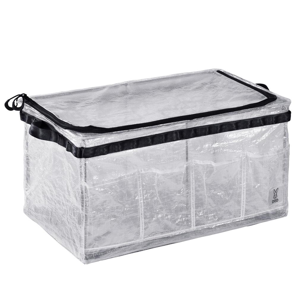 DOD Honeal Yats Large Capacity 50L Storage (D.O.D.) Box/Gear Case, Transparent, Foldable, FX2-177-CL