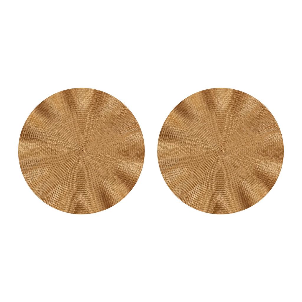 Pack of 2 Table Mats With Scalloped Edge Practcial Fungus Brims Table Dishes Mat Stylish Palcemat for Dinning