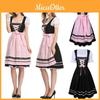 Exquisite Oktoberfest Ladies Beer Maid Wench Dirndl Dress With Impressive A-line Silhouette