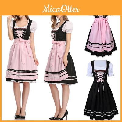 Exquisite Oktoberfest Ladies Beer Maid Wench Dirndl Dress With Impressive A-line Silhouette