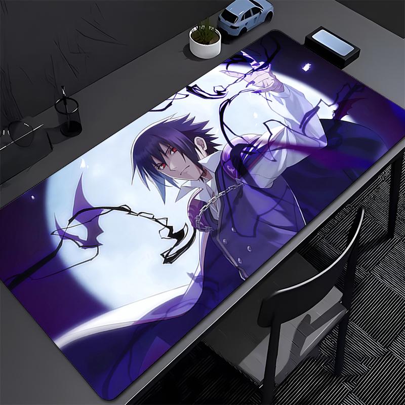 Mouse Pad Naruto Sasuke Office Large PC Computer Gamer Gaming Accessories Edge White Mousepad Keyboard Desk Mat Carpet Table Pad