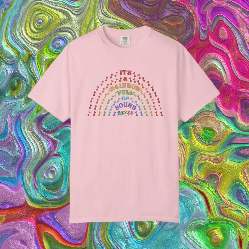 Grateful Dead Rainbow Full Of Sound Unisex Adult Short Sleeve Comfort Colors Tee