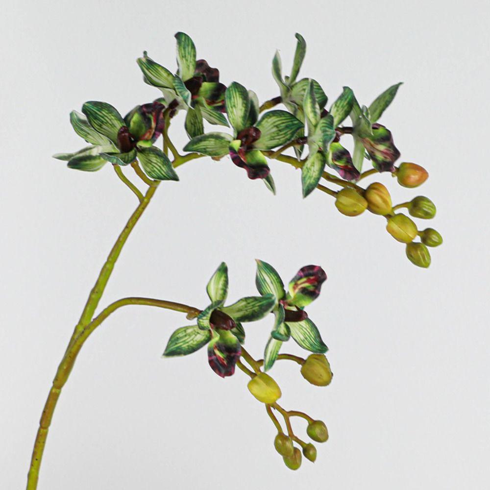 Real Touch Artificial Phalaenopsis Branches 2 Fork Fake Flowers  Garden Decoration