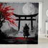 Japanese Koi Fish Shower Curtain Cherry Blossoms Bath Curtain Kids Boys Girls Botanical Flowers Floral Print Bathroom Shower