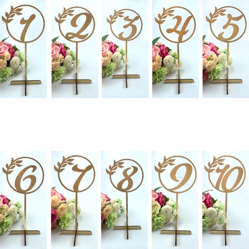 Wood Table Signs Table Numbers 1-10 Table Number Signs for Adult Celebrations Table Number Plaques for Holiday Parties