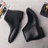 New minimalist riding boots men's boots Korean-style British hairstylist high-top leather shoes pointed ankle boots
