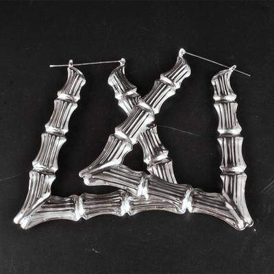 Punk Goud Zilver Kleur Bamboe Hoepel Oorbellen Voor Vrouwen Geometrisch Grote Ronde Cirkel Bamboe Oorbellen Sieraden Hip Hop Feest Sieraden