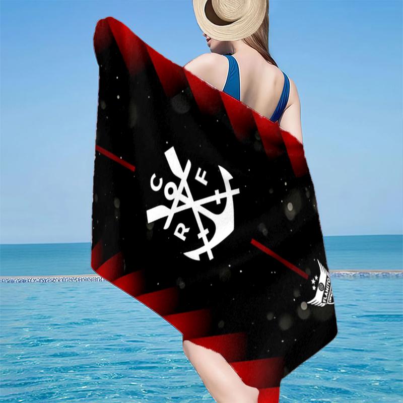 Serviette de plage Emblème de Club de Football, Microfibre Super Douce, Cadeau pour Elle/Lui, Anniversaire, pour Piscine, Plage, Voyage, Décoration d'Intérieur Cadeaux pour Fans