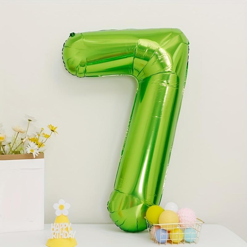 1 szt. 40-calowy zielony balon z folii aluminiowej z cyframi Dekoracja na przyjęcie urodzinowe dla dzieci i dorosłych Pikniki Zdjęcia Balony z dużymi cyframi
