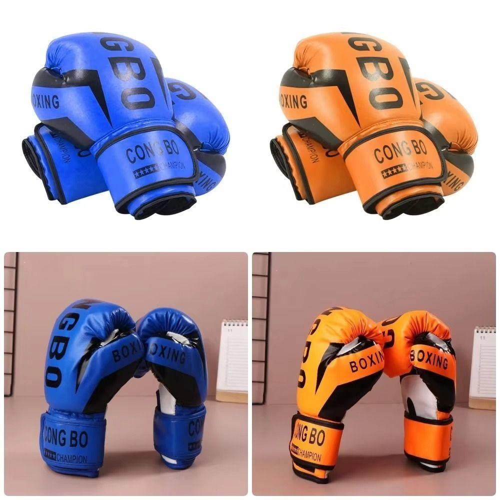 PU Leather Leather Boxing Gloves Breathable Kickboxing Protective Gloves  Training