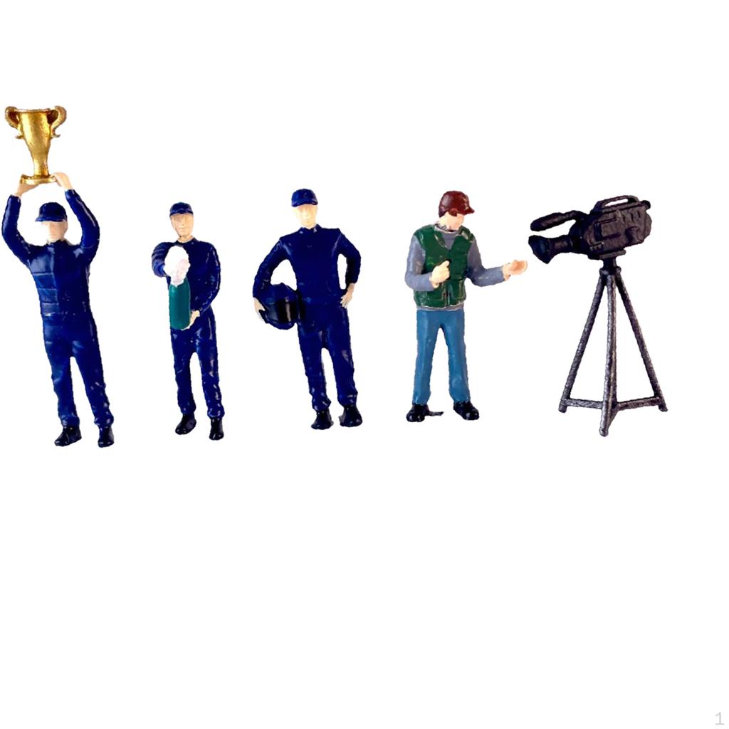 4 Pieces 1/64 Scale Miniature Figure Resin Figurines Figurine Decor Realistic