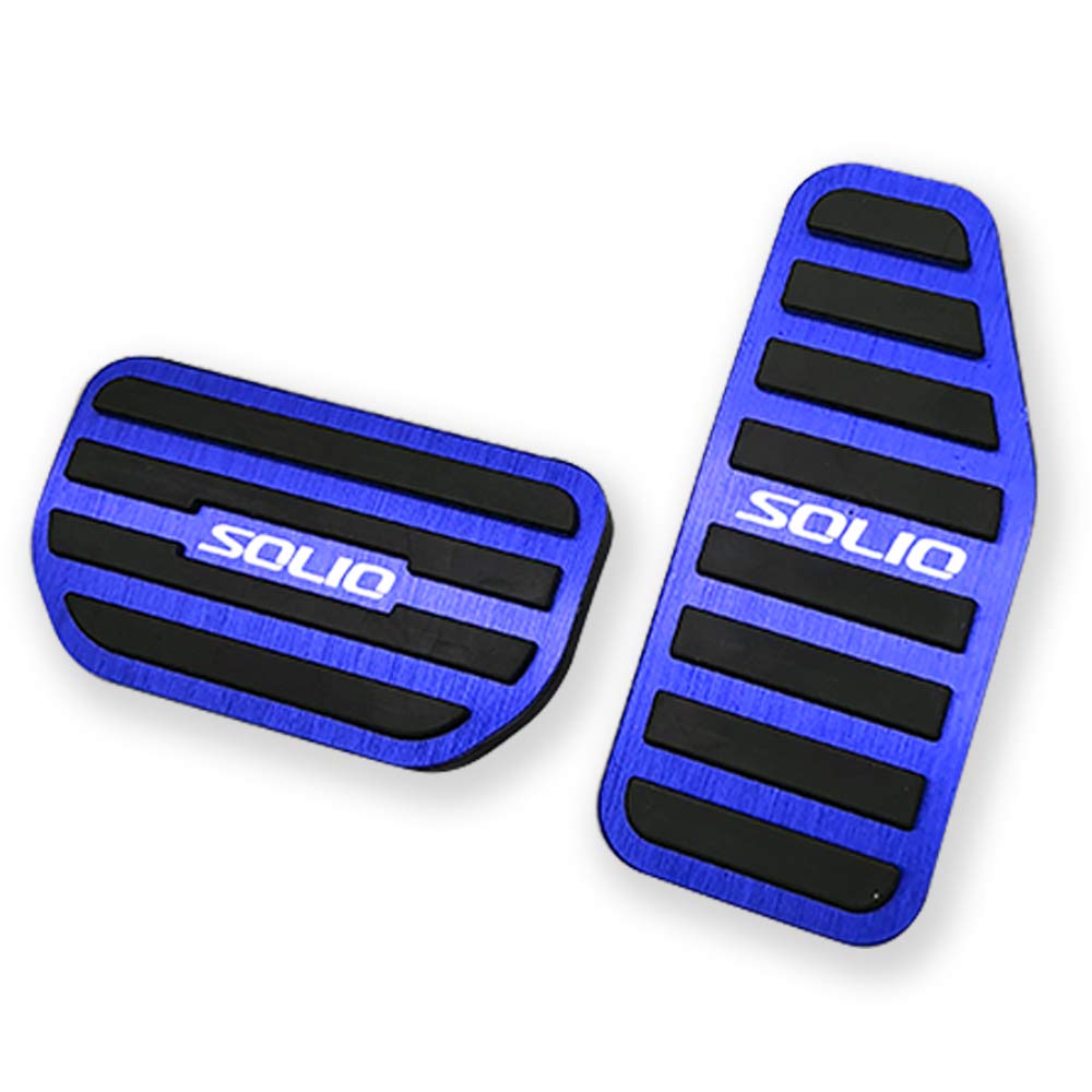 LEXLEYS Aluminum Pedal Accelerator and Brake Covers for Suzuki Solio and Rubber Custom Parts Solio, Bandit, MA36S, MA46S, MA37S, MAD7S, Tool-Free,