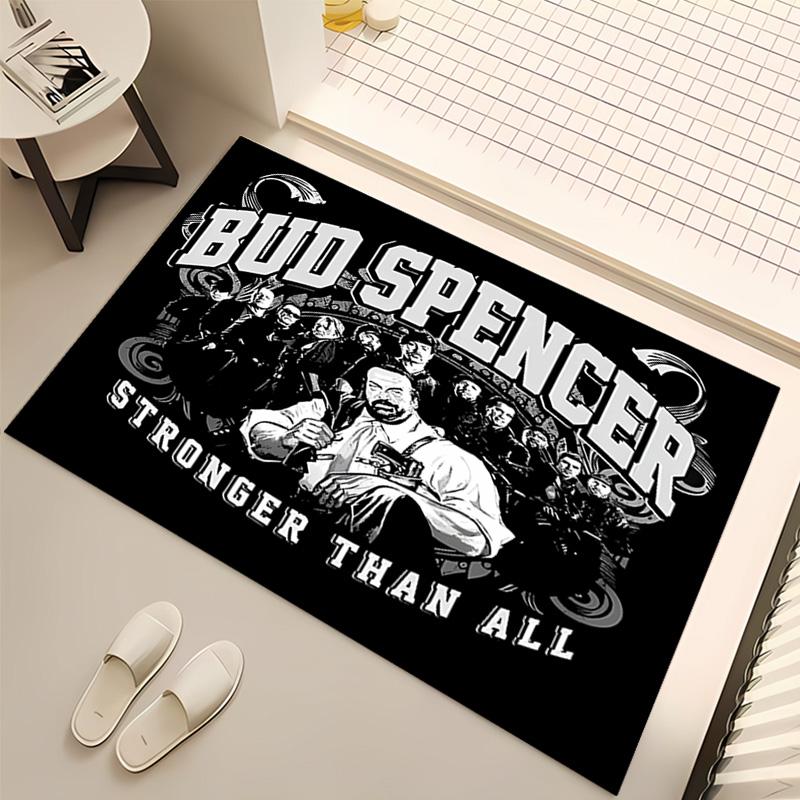 1 pièce Tapis de zone imprimé Terence Hill et Bud Spencer - Tapis d'intérieur doux, lavable et antidérapant, Tapis décoratif pour salon, bureau à domicile, Décoratif de bureau