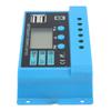 12V 24V Solar Panel Controller LCD Display Photovoltaic Charge Controller with Connectors Blue 20A