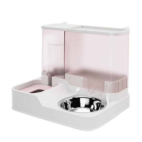 Automatic Cat Feeder And Water Dispenser 2-in-1 Detachable Food Feeder And Water Fountain for Indoor Small Dogs Cats