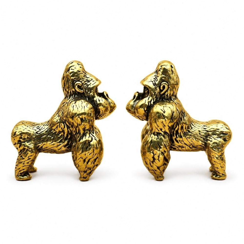 Miniature Size Gorilla Figurine Vintage Gorilla Desk Ornament Chimpanzee Model Desktop Decoration
