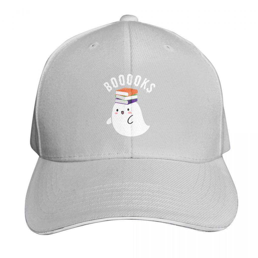 Booooks Halloween Ghost Reading Books Cap Fashion Casual Baseball Caps Adjustable Hat Hip Hop Summer Unisex Baseball Hats