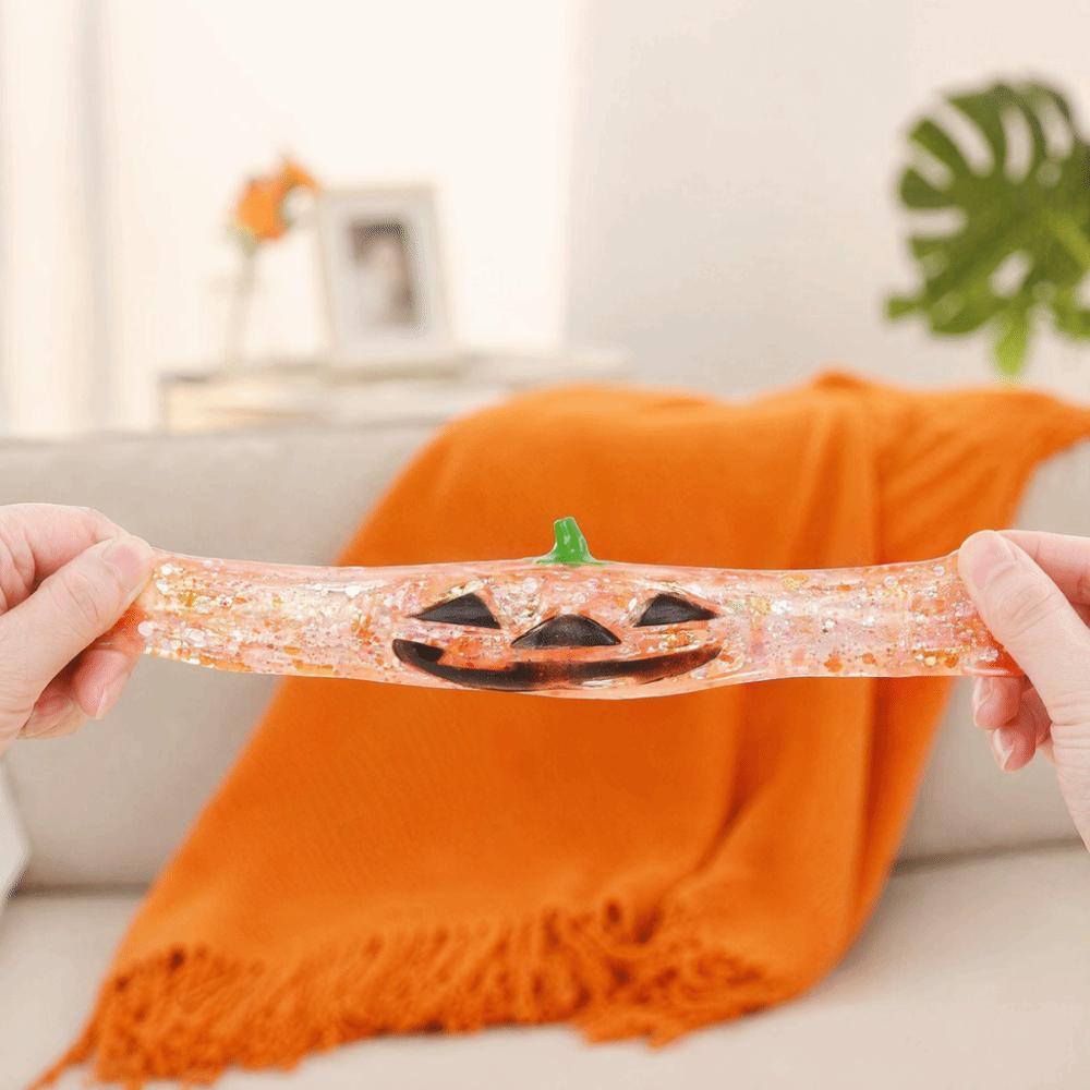 Glittering Halloween Pumpkin Squeeze Toy Soft Texture Fidget Sensory Slow Rebound Vent Toy Party