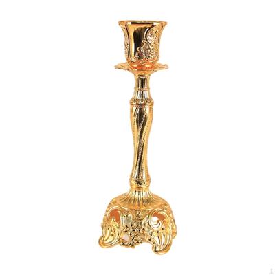 Candle Holder Candlestick Ornament Crafts Sturdy Metal Candelabra for Dining Room Desktop