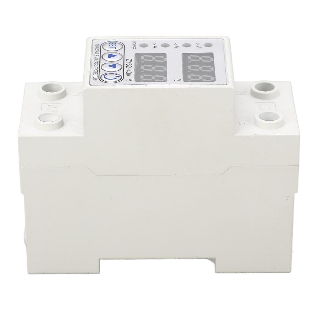 Voltage Protective Device Auto Recovery Over Under Voltage Protector 2P 220V AC 40A