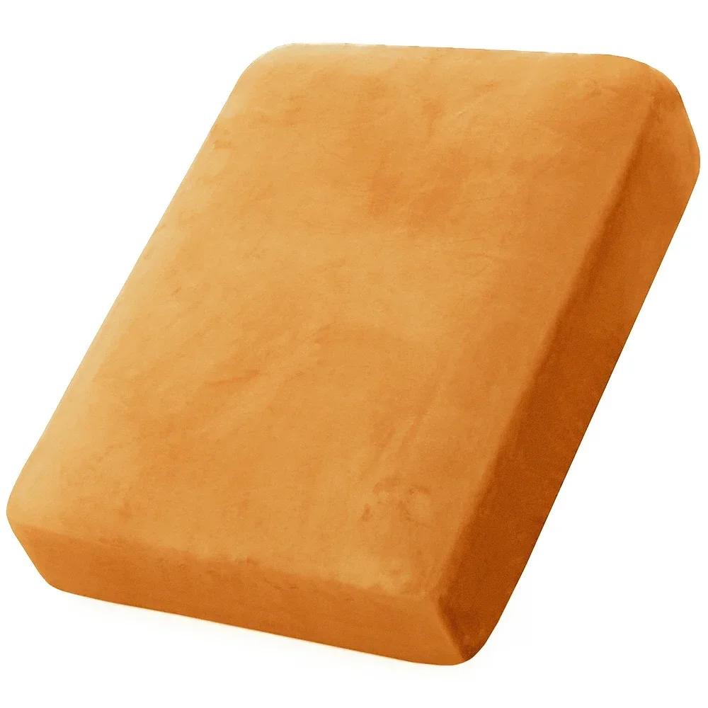 Soft Velvet Sofa Covers Elastic Couch Slipcovers Luxury Plain Living Room Chaise Lounge Case Pet-Friendly Removable Warm