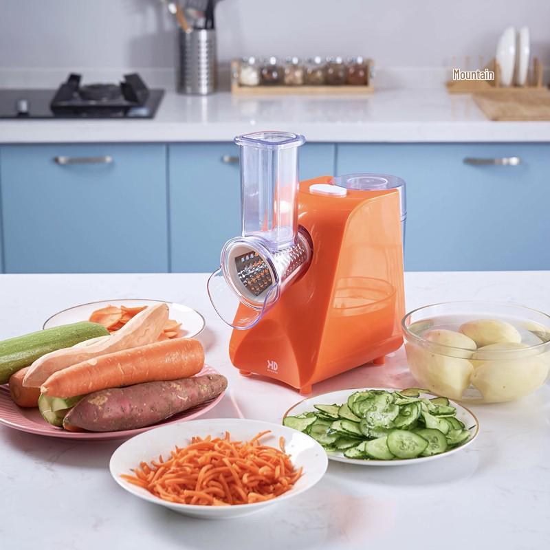 Multifunctional Electric Vegetable Cutter: Slicer, Shredder, Peeler, Grater for Kitchen Use