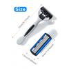 Men Manual Razor 6-Layer Stainless Steel Hair Removal Shaving Blades Replaceable Shaver Head