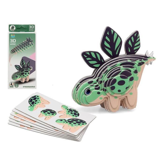 3D Dinosaur Stegosaurus DIY Puzzle To Assemble - Educational and Fun Game for Children Aged 5 and Up