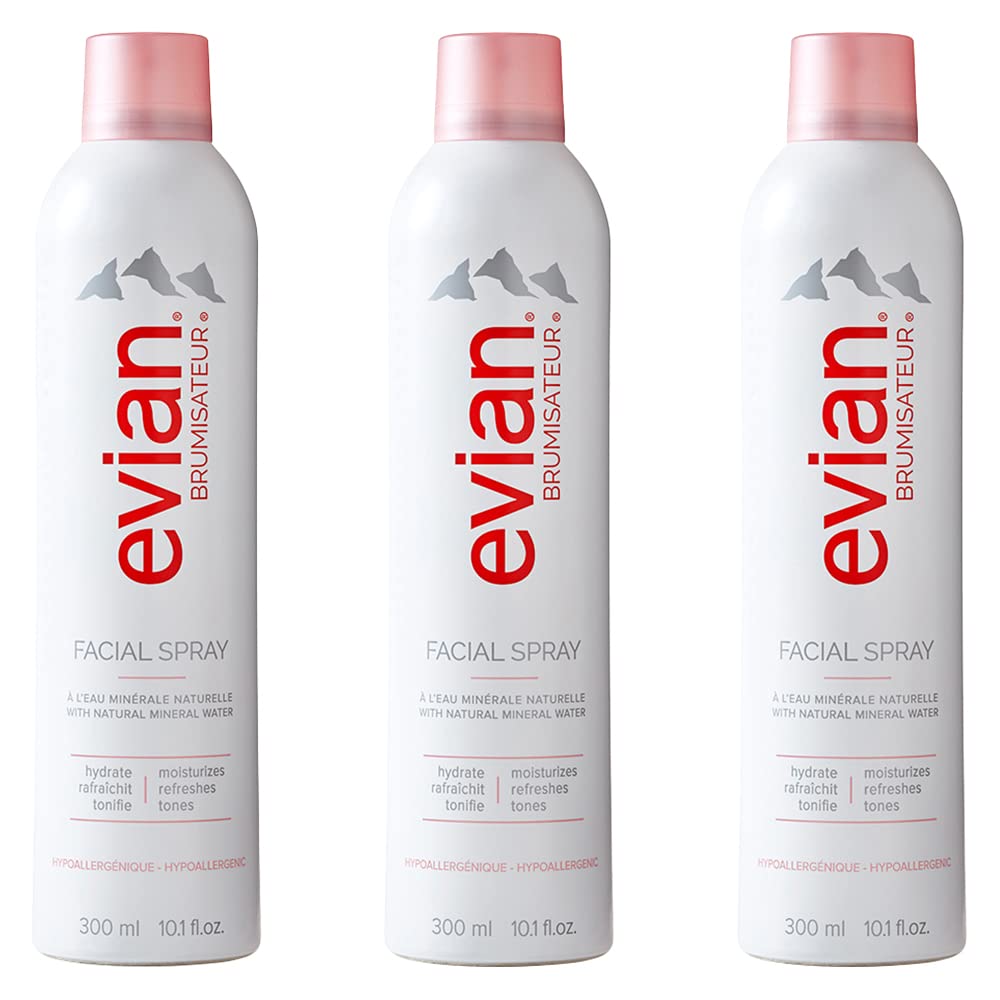 

Evian Facial Spray 300ml x Capacity 3-Pack (Large Toner/Mist) білий