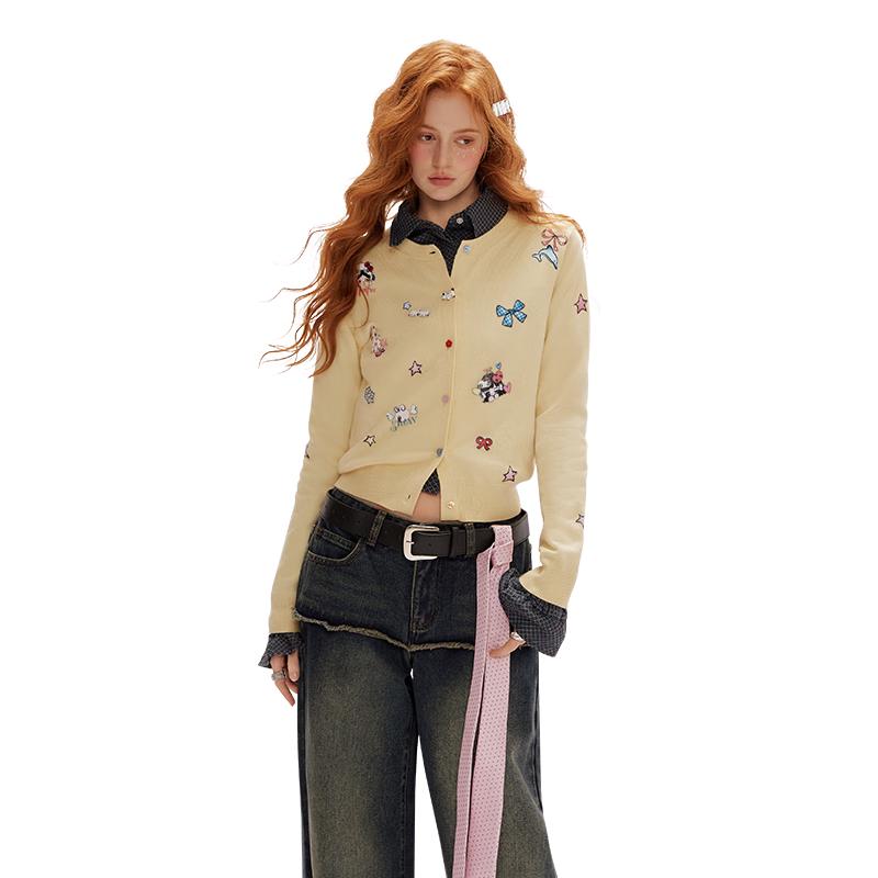 

UNIFREE Illustrator Collaboration Long Sleeve Knit Sweater M